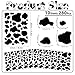 Cow Print Stickers - 10 Sheets 280 Pieces Black Vinyl Adhesive Cow Spot Pattern Print Wall Art Decals for Kitchen Bathroom Bedroom Living Room Home Nursery Classroom Wall Décor
