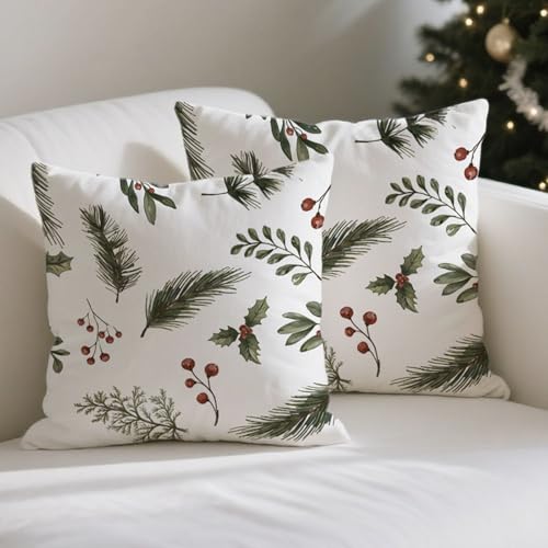 ViaElayu Weihnachtskissenbezug 40x40 Kissenbezug Kissenhülle...