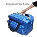 TLBTEK Blue Sewing Machine Carrying Case,Universal Canvas Carry Tote Bag,Portable Padded Storage Dust Cover with Pockets for Sewing Machine