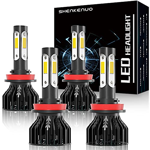 SHENKENUO Fit For FORD TRANSIT CONNECT (2015-2020) H9+H11 High/Low Beam LED Headlight Bulbs,Pack of 4