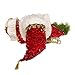 Kurt Adler 18-Inch Fabric and Resin Decorative Santa with Wreath Table Piece