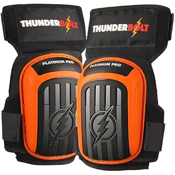 Thunderbolt Knee Pads for Men and Women with Double Gel and Heavy Duty Design