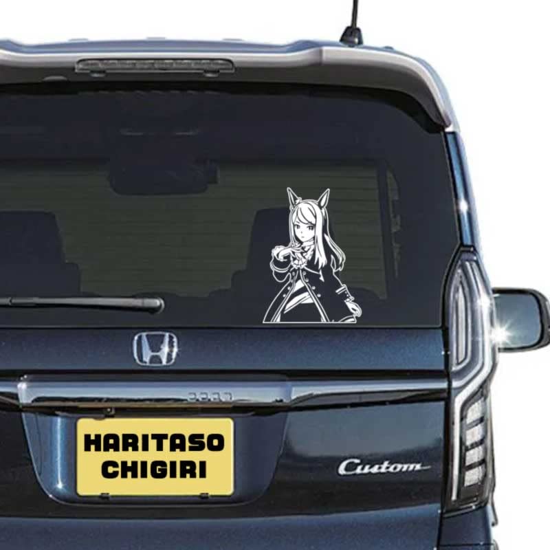メジロマックイーン｜ウマ娘 【痛車】 絵柄だけ残るステッカー A4