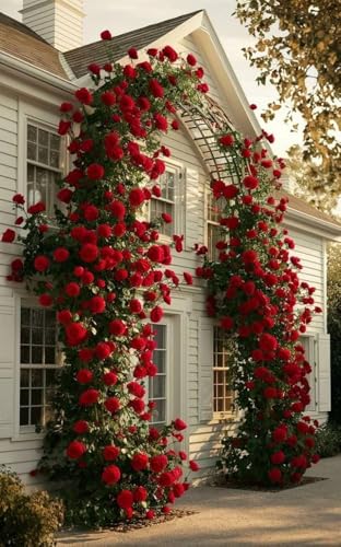Image of Hybrid Climbing Rose Flower Seeds - High Germination, Fragrant & Colorful Blooms | Perennial Garden Seeds for Home, Balcony & Outdoor Decoration (50, Mix Rose Seeds)