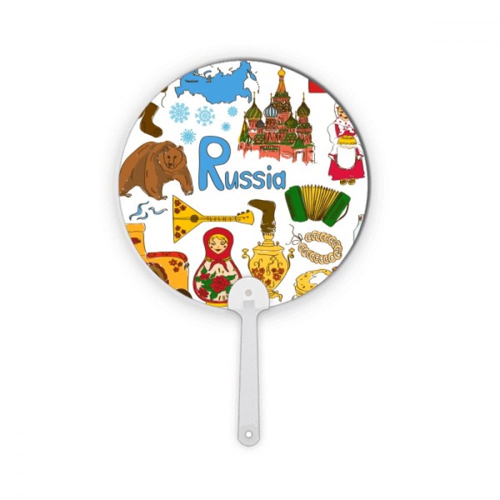 Drapeau russe en plastique rond pour décoration artisanale et projets créatifs