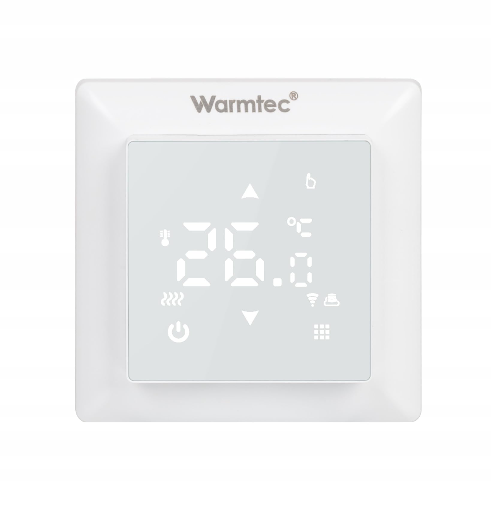 WARMTEC Chauffage au sol électrique 170 W/m² | Tapis chauffant autocollant avec thermostat pour chaleur sous le carrelage | Chauffage au sol avec classe de protection IPX7 | WRT Blanc 14 m²