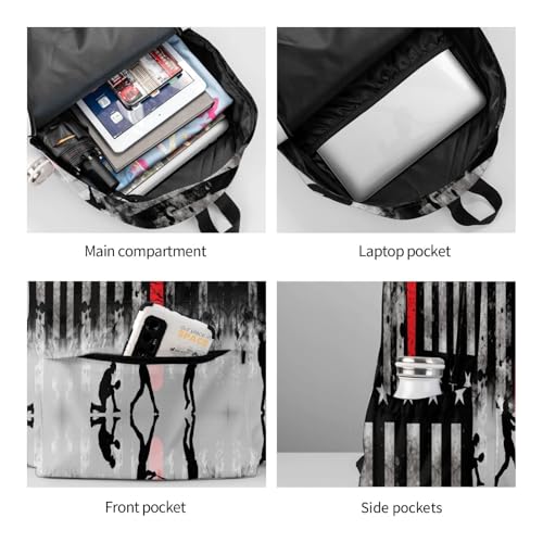 Baseball Backpack American FlagLaptop Backpacks Multipurpose Daypack For Men Women Travel Hiking4