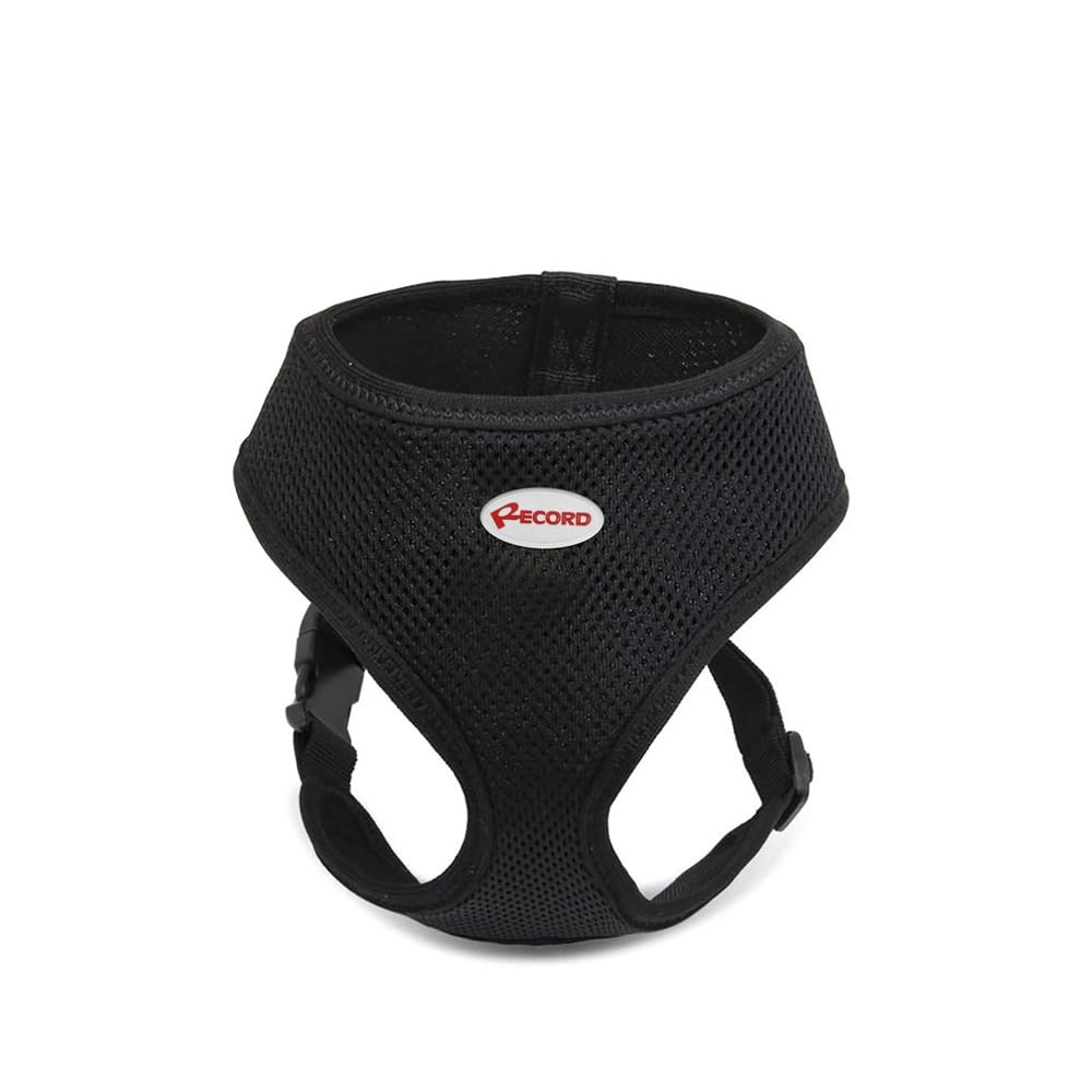Record, Fast Dog Harness, Made of Soft, Flexible and Breathable Nylon, Metal Leash Attachment, Black, Size S - Image 2