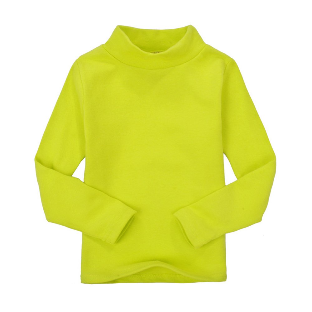 CuteOn Children Unisex Solid Color Kids School Uniform Long Sleeve Turtleneck T-Shirt