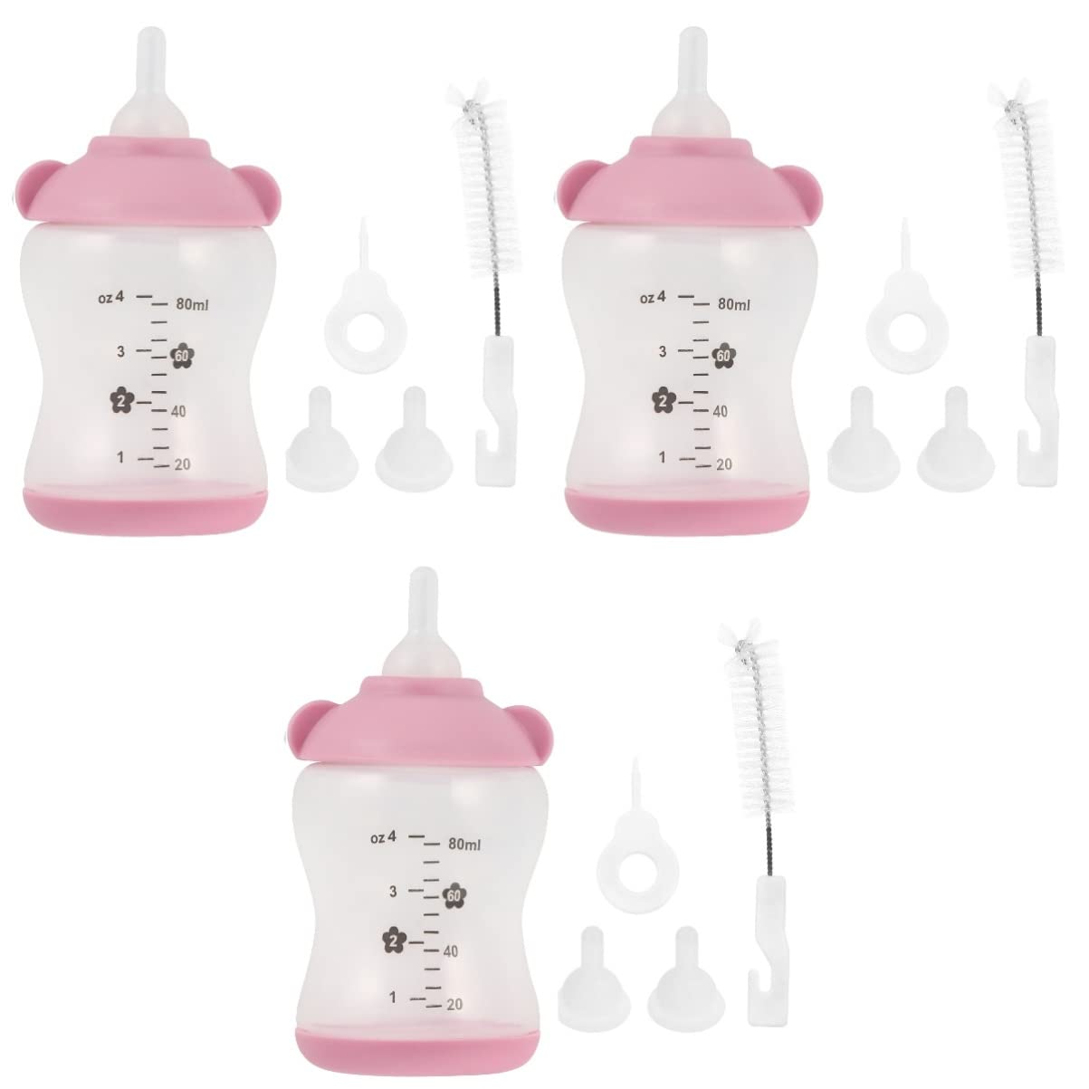 balacoo 3 Sets Pet Puppy Kitten Feeding Kit Newborn Puppies Kittens Hamster Animal Feeding Supplies