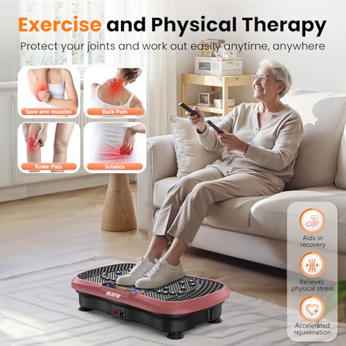 Image of AXV Vibration Plate Fitness Platform Exercise Machine Vibrating Shaking Full Body Shaker Workout Vibrate Stand Shake Board Sport for Weight Loss Fat Burner for Gym Home Office