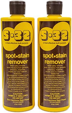 S-32 Spot Stain Remover, Safely Removes Stubborn Spots and Stains, Commercial Use, Household Needs, 15.2 Ounces, 2 Pack