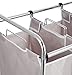 Amazon Basics 3-Bag Rectangular Laundry Bag Hamper Sorter Basket, Gray