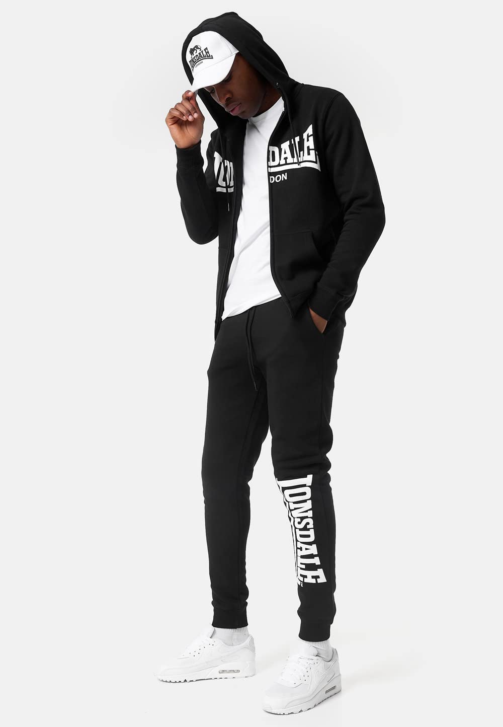 Lonsdale Feeny Tuta da uomo con cappuccio, vestibilità slim Uomo (Pacco da 1)