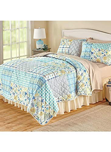 Carol Wright Gifts Dalian Quilt Set - Twin, Color Blue, Size Twin (66" W x 86" L), Blue, Size Twin (66" W x 86" L)