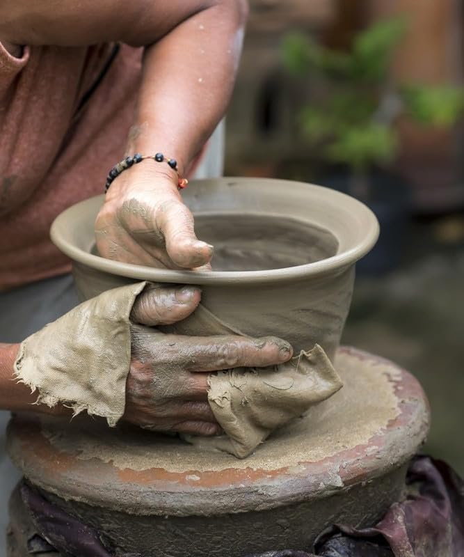 Image of 8KG Natural Terracotta Clay Dough - Air Dry for Craft | Pottery & Moulding Clay Block 8kg | Mould It Clay for Kids 3-10 Years | Drying & Molded Art Projects