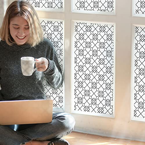 Dktie Window Privacy Film Frosted Glass Static Clings Non Adhesive, Modern Home Improvement Style (116, 17.7'' X 78.7'') #TOP2