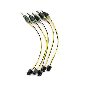 2.5mm Plug to 6 Pin 12V Input ATX Power Supply Connectors Cable - Male DC Power Cable for Pico PSU and Power Adapter - 5 Pack