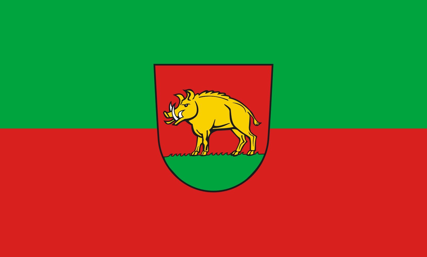 Drapeau Ebersbach an der Fils grand format paysage pavillon extérieur horizontal