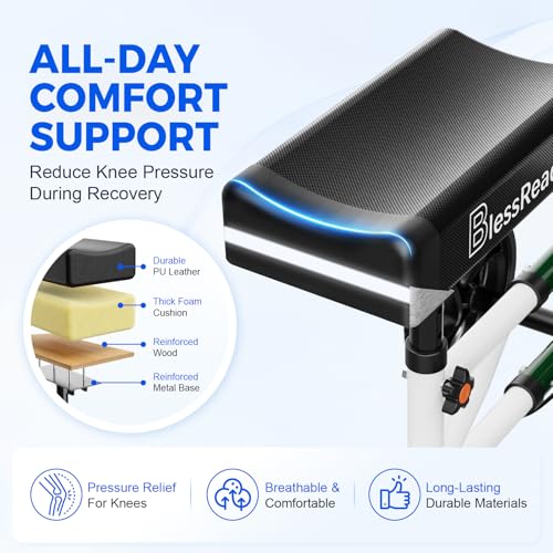 Image of BlessReach Lightweight Knee Scooter for Adults for Foot Injuries,Knee Pad