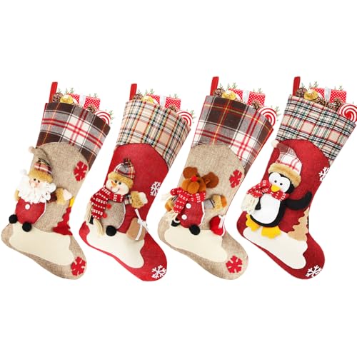 Dreampark Christmas Stockings Bulk 4 Pcs - 18