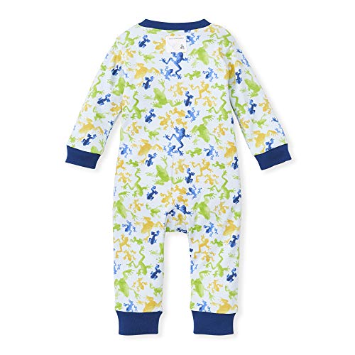 Image of Burt's Bees Baby unisex-baby Sleep & Play, Organic One-piece Romper-jumpsuit Pj, Zip Front Footed Pajama