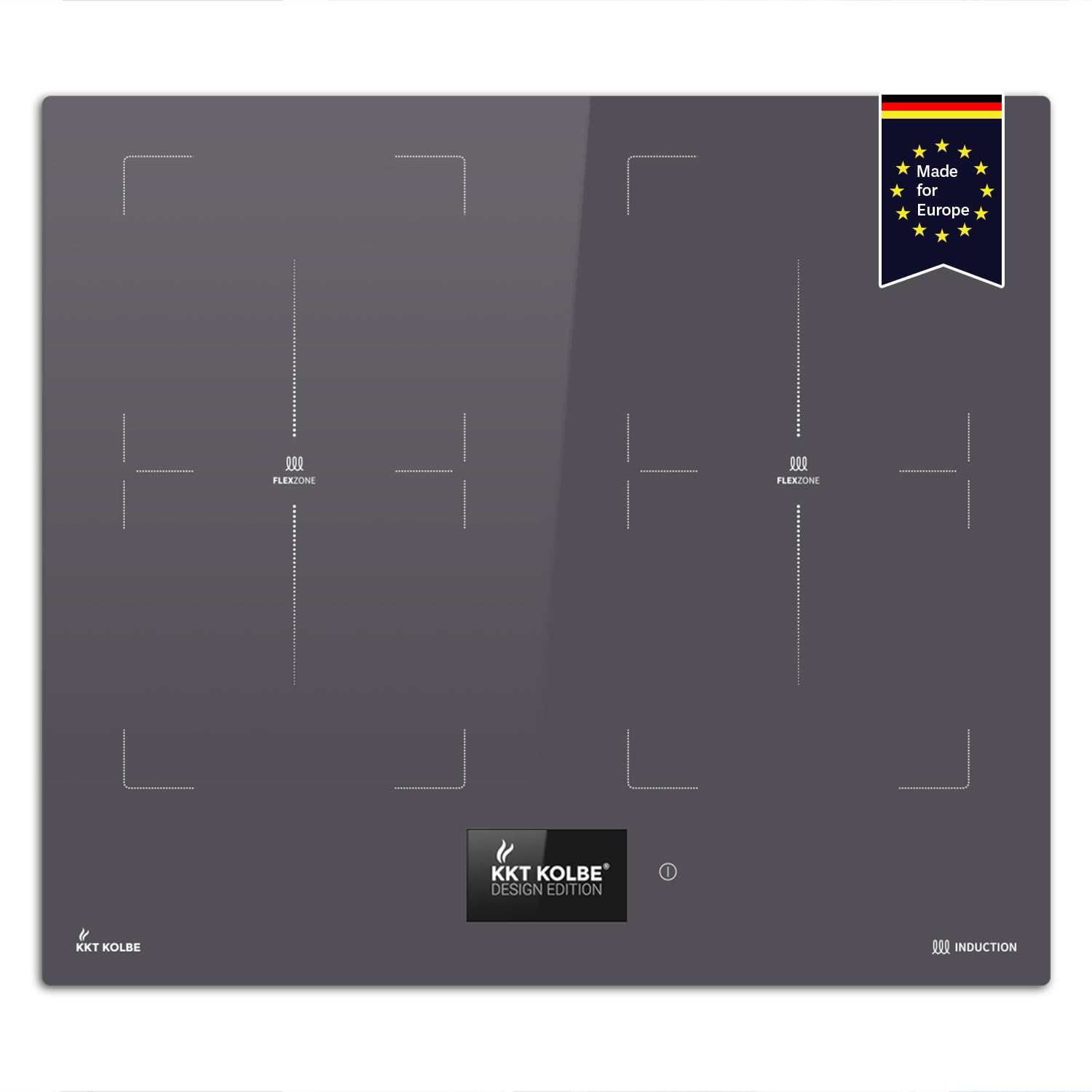 KKT KOLBE Induktionskochfeld 60 cm Autark | TFT-Touchdisplay | 7,2 kW | 4 Zonen Platten | 2 Flexzonen | 9 Stufen | Rahmenlos | Induktion | Schnellaufheizung | BBQ-Funktion | IND5905TFT