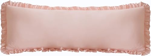 Miniatura 32 de Fundas de almohada con volantes de la Casa de la Reina, tamaño Queen, color blanco shabby, juego de 2, estilo granja, fundas de almohada francesas