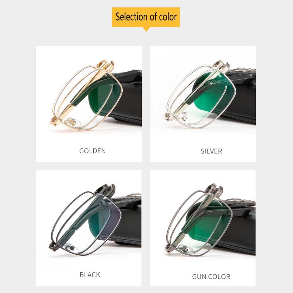 WZX Gafas de Lectura Plegables Anti-luz Azul Computadora Reduce la Fatiga Ocular Lentes Transparentes antideslumbrantes Gafas de Video Antideslumbrantes Portátiles con visión de Futuro Gafas cercanas
