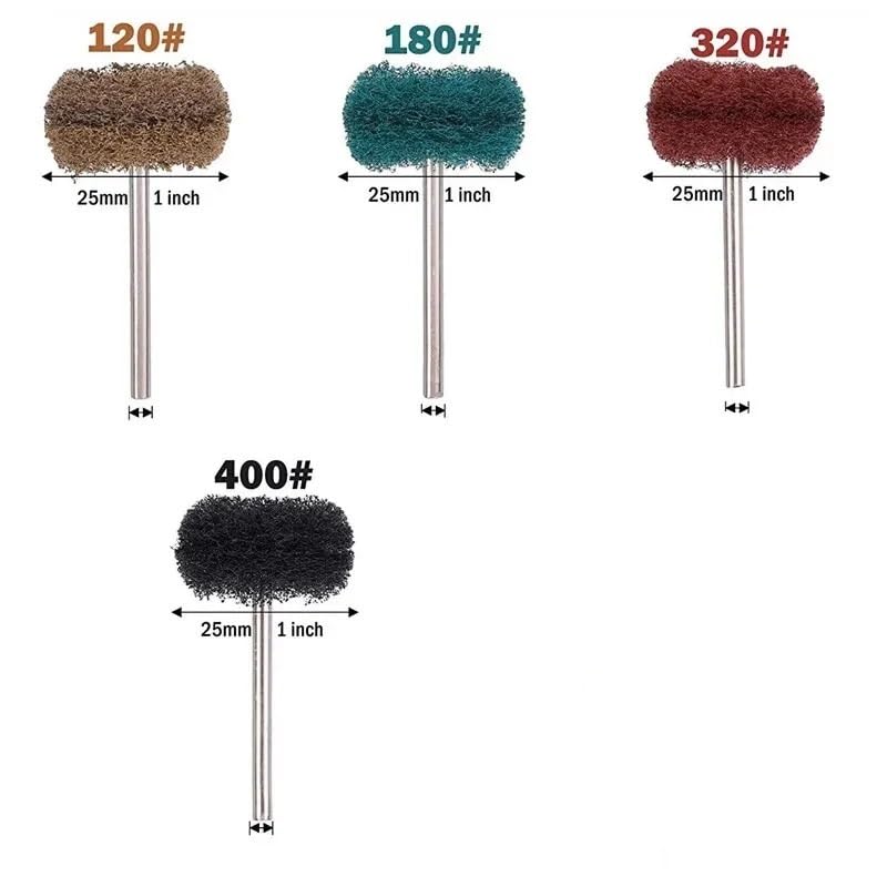 Abrasive Buffing Wheels 160 PCS Nylon Fiber Grinding Sanding Head Buffing Polishing Set Mini Brush Scouring Pad Abrasive Wheel