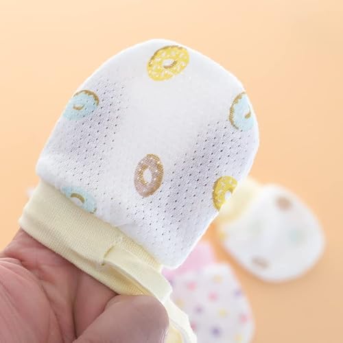 Adeimoo Cute Boys Girls Cotton No Scratch Gloves Drawstring Adjustable Mittens for Baby Infants (6 Pack) - Thumbnail 4