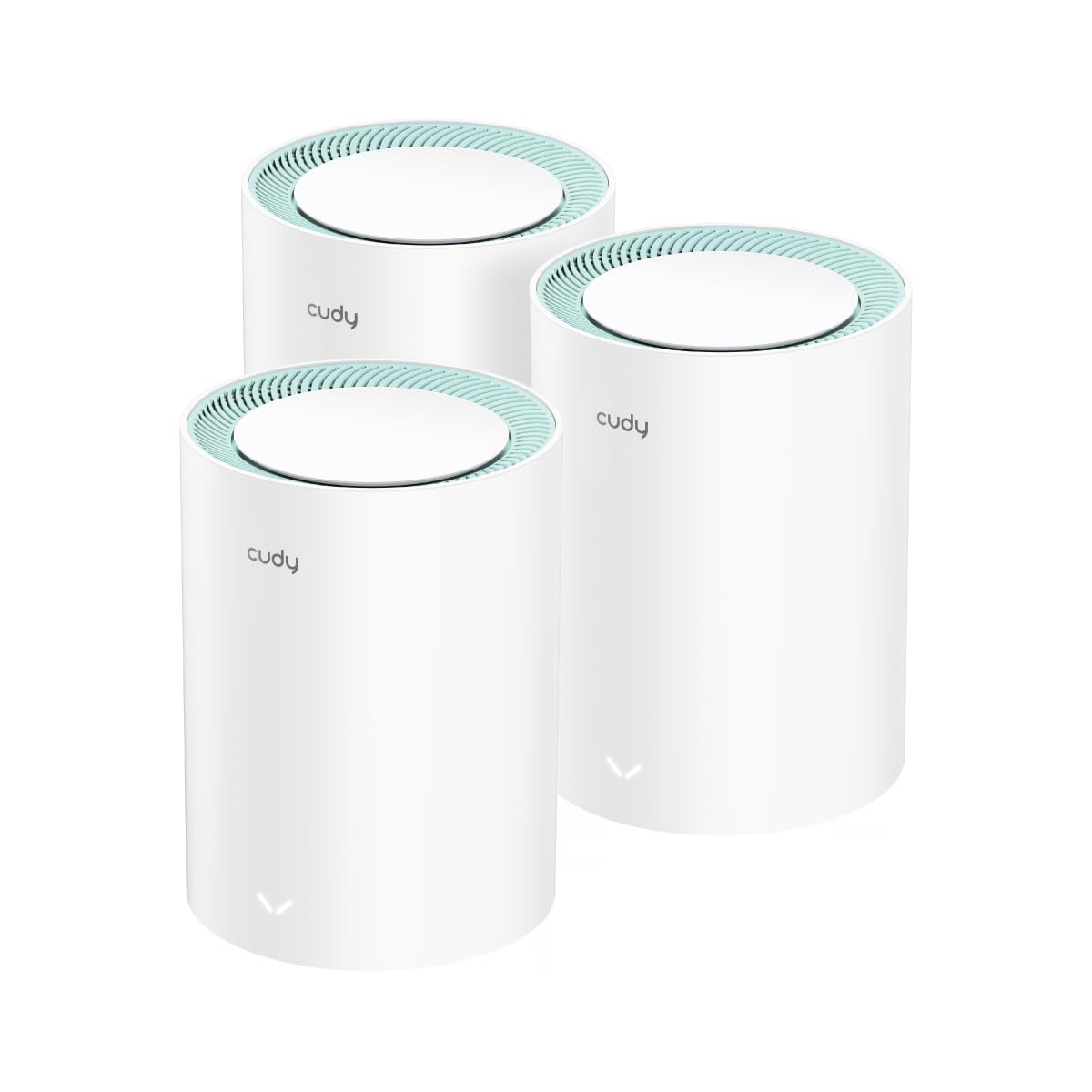 Sistema Wi-Fi mesh Cudy Dual Band AX1500 WiFi 6, sostituisce router ed estensori, copre fino a 230 m², 3 porte Gigabit per unità, supporta backhaul Ethernet, confezione da 3 M1500