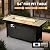 Outdoor Sectional Patio Furniture Set with Fire Pit Table and Swivel Rocking Chairs,11 Pieces Wicker Conversation Sets L Shaped Couch Out Door Sofa Outside Furniture for Garden Deck Yard,Dark Grey