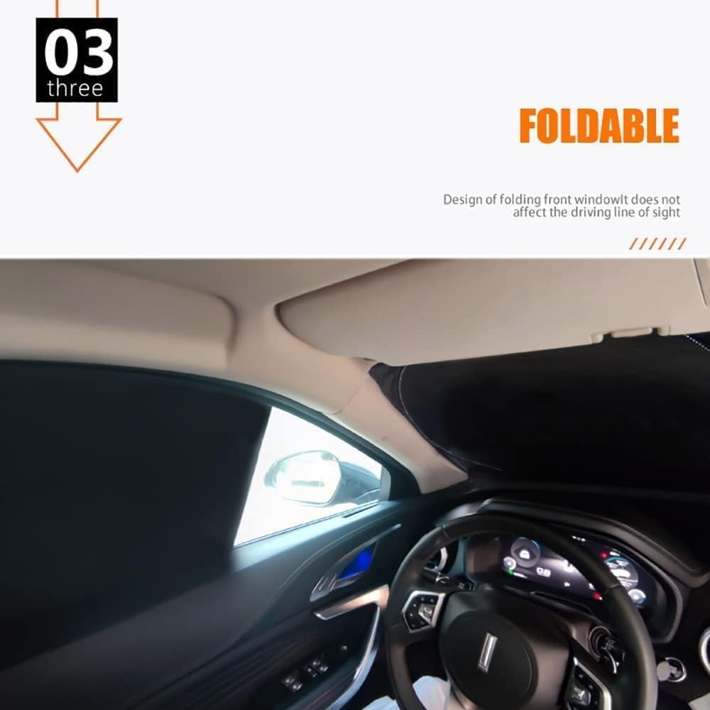 Coche Parabrisas Parasoles para-Jeep Grand Cherokee 2005-2010 (3 Generations), Opaco Plegable Protección Solar Resistir A Los Rayos UV Reflectante Aislamiento Accesorios Interior