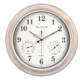 Wasserdicht Wanduhr: Diese vintage wanduhr für den Außenbereich wurde mit wasserdichter Rückabdeckung und Gummidichtung an der Vorderseite entworfen, um Rost zu verhindern. Sie ist in der Lage, bei jedem Wetter zu laufen, egal ob bei Regen oder Schnee.