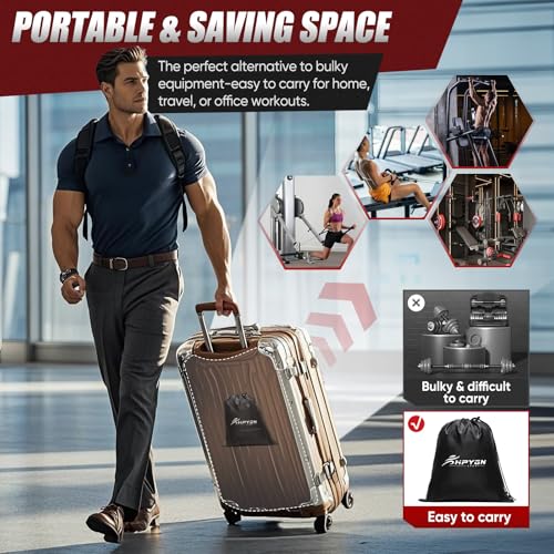 HPYGN Resistance Bands, Exercise Bands with Handles, Door Anchor, Legs Ankle Straps, Fitness Tubes Resistance Set for Home Workout, Muscle Training, Yoga, Physical Therapy, Home Gym Equipment - Image 7