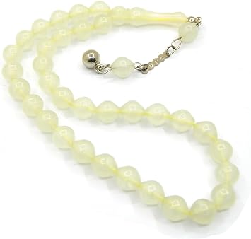 Perlin Prayer Beads Glow in The Dark Prayer Beads Glow Stones Tesbih Tasbih Tespih Misbaha Subha 33, Round Muslim Islamic Rosary Bracelets Worship Accessories