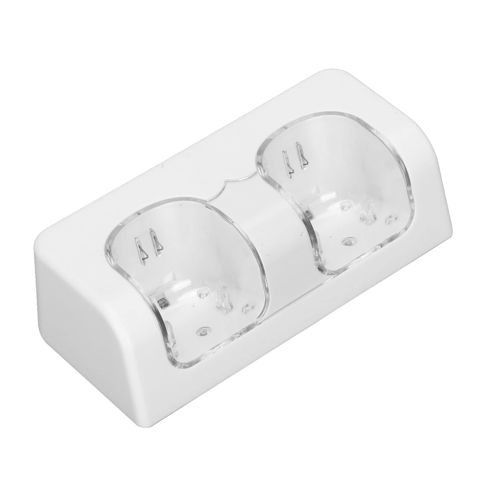 Station de Double Portable pour Batterie de Télécommande de Jeu Wii avec Cordon d'alimentation, Facile à Ranger, Durable et Facile à Utiliser (White)
