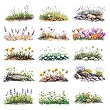 200Pcs Flower Stickers for Scrapbook, Small Vintage Floral Sticker for Water Bottles, Cute Wildflower Stickers for Crafts, Card Making