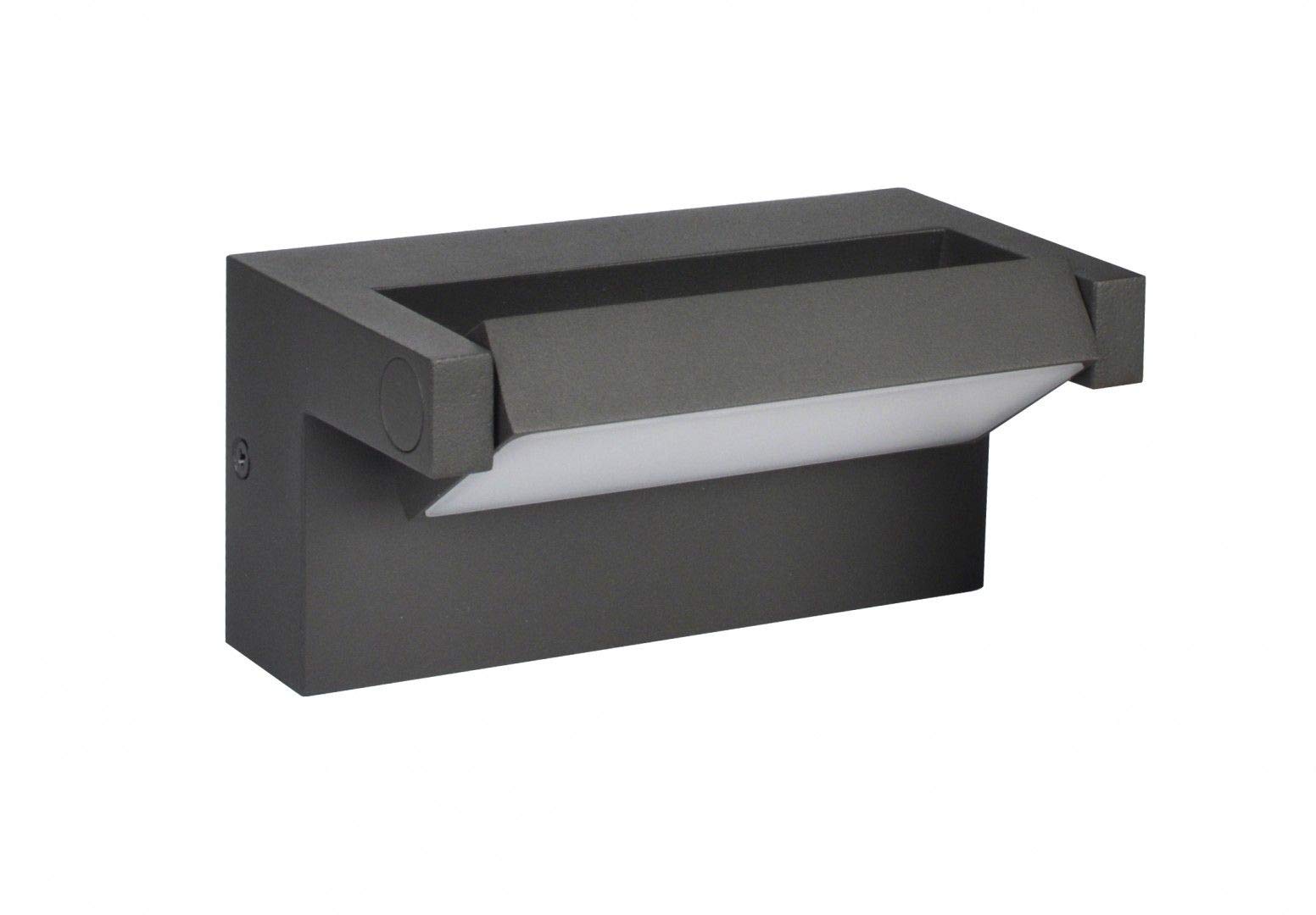 Licht-Erlebnisse Außen Wandleuchte Anthrazit IP54 Modern 4000K 720lm Hauseingang Balkon Außenleuchte MOLENVELD