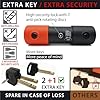 KRASER KR120L Robust U Lock Motorcycle, SRA Approved, Tested High Security, 120x310mm/4.7x12.2in ø18mm/0.7 Shackle Double Locking, Anti-Pick Lock, Heavy Duty Anti Theft U Lock for Moto Scooter Ebike #3