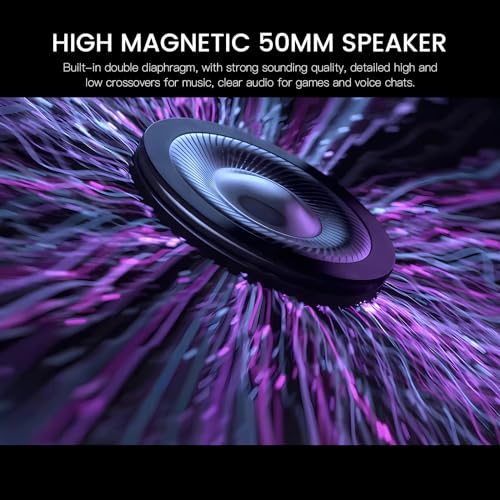 EKSA E900Pro Gaming Headset for PC PS5 PS4, Wired Headphones with Detachable Noise Cancelling Mic, 7.1 Surround Sound, USB & 3.5mm Cable, LED Light, USB Gaming Headphones for Xbox One/Switch/Laptop - Image 4