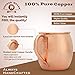 Copper Mules Moscow Mule Mug Handcrafted of 100% Pure THICK Copper - Timeless Barrel Smooth Finish - RAW Copper Interior - Authentic and Strong Riveted Handle - Holds 16oz
