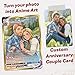 CustomsMerch Custom Valentines Couple Photo Poke Card, Personalized Couple Portrait Anniversary Wedding Card, Gift for Boyfriend Him Her, VMAX Cards