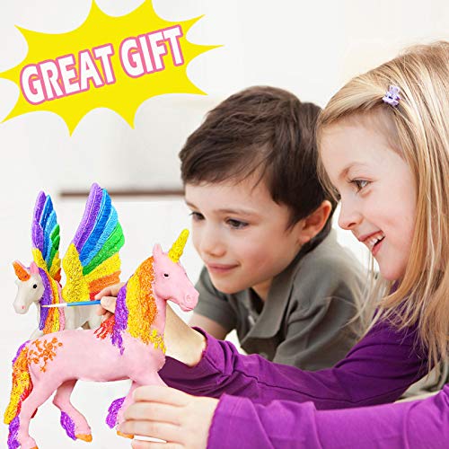 Yileqi Paint Your Own Unicorn Painting Kit, Unicorns Paint Craft For Girls Arts And Crafts For Kids Age 4 5 6 7 8 9 Years Old, Unicorn Party Favor Art Supplies Diy Kit Activities For Kid Birthday Gift #TOP2