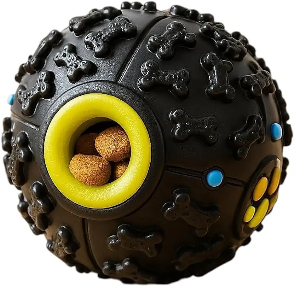 Bola Petisco Interativa Dispensa Ração Para Cachorro, Mordedor Anti Stress, 10cm,Bolinhas Para Cães, Brinquedos Mordedores