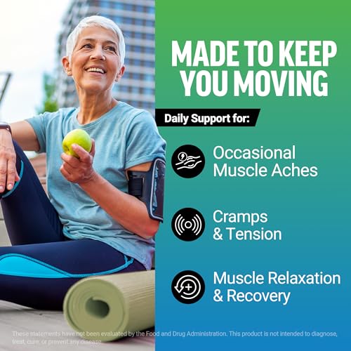 Image of Force Factor Daily Relief Muscle Support Supplement, Fast-Acting Formula with Magnesium Glycinate, Tart Cherry & Bromelain for Muscle Relaxation, Recovery & Tissue Support, Berry Cherry, 30 Soft Chews