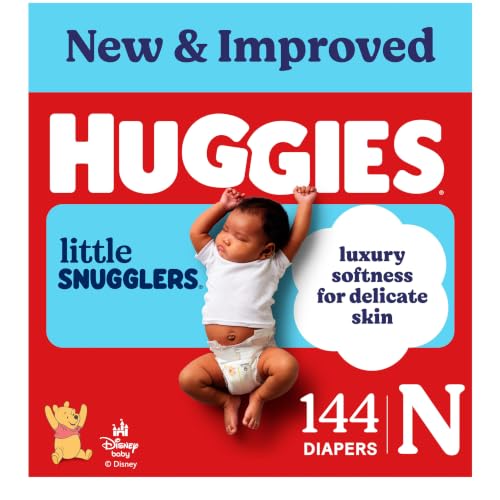 Image of Huggies Size Newborn Diapers, Little Snugglers Baby Diapers, Size Newborn (up to 10 lbs), 144 Count, Packaging May Vary