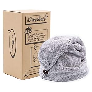 myHomeBody Hair Towel Wrap | Luxury Anti-Frizz Rapid-Dry Hair-Drying Turban | Ultra Soft and Quick Drying Absorbent…