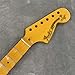 Big Head Full Scalloped Maple Electric Guitar Neck Replacement 22 Frets Maple Fingerboard Yellow Glossy